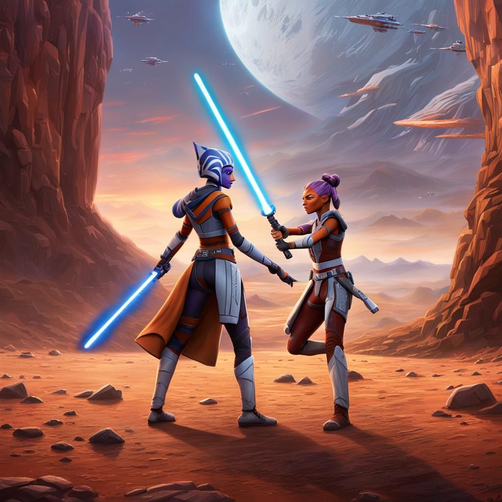 Ahsoka and Sabine AI Generated Artwork NightCafe Creator