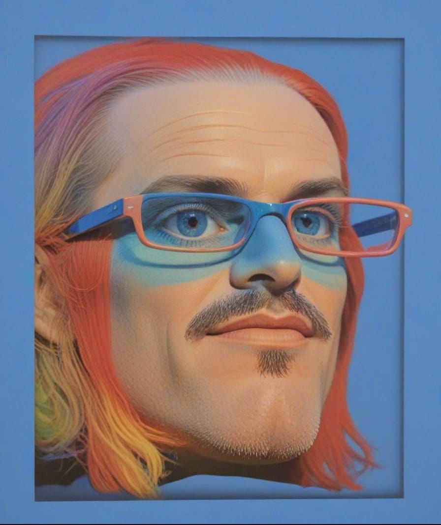 Vibrant Psychedelic Landscape in the Spirit of William T. Wi...