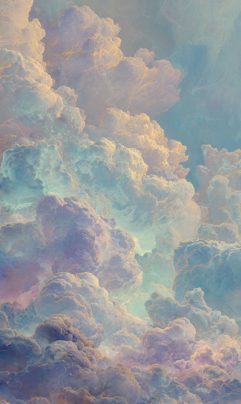 intuitive holographic surreal cerulean dreamy cloudscape