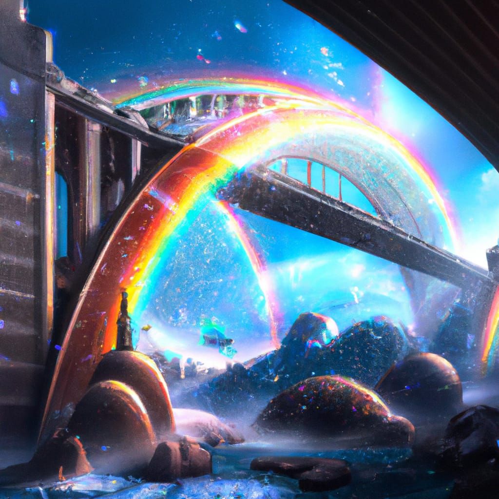 Bifrost, the Rainbow Bridge to Asgård - AI Generated Artwork - NightCafe  Creator