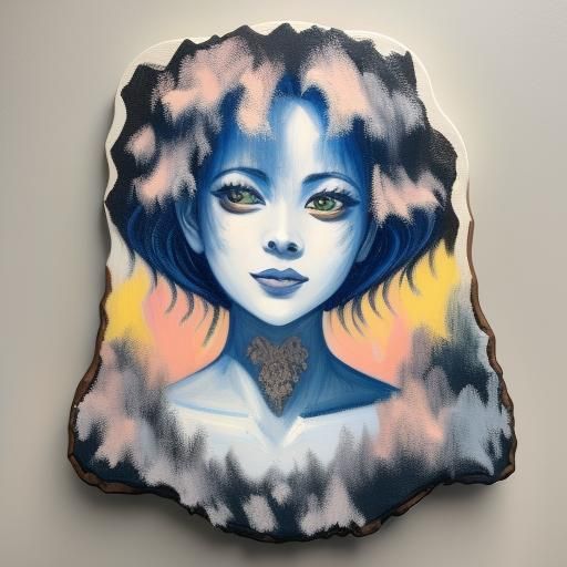 Vibrant oil painting. Medium shot. A dense forest with tall trees at