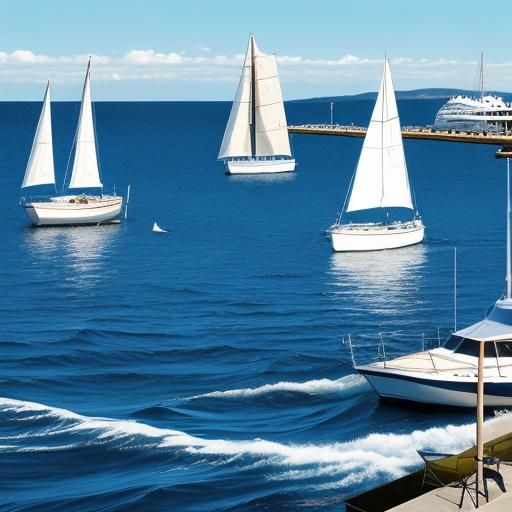 whirl winds, sunny day, sailboat, harbor,
