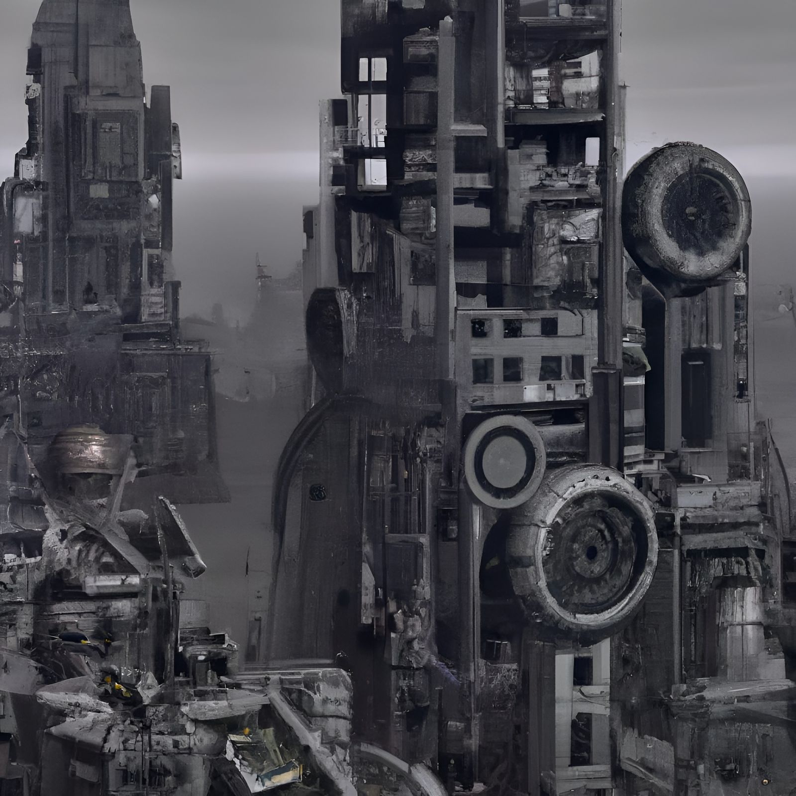 Futuristic Halloween City in Masterpiece Digital Art