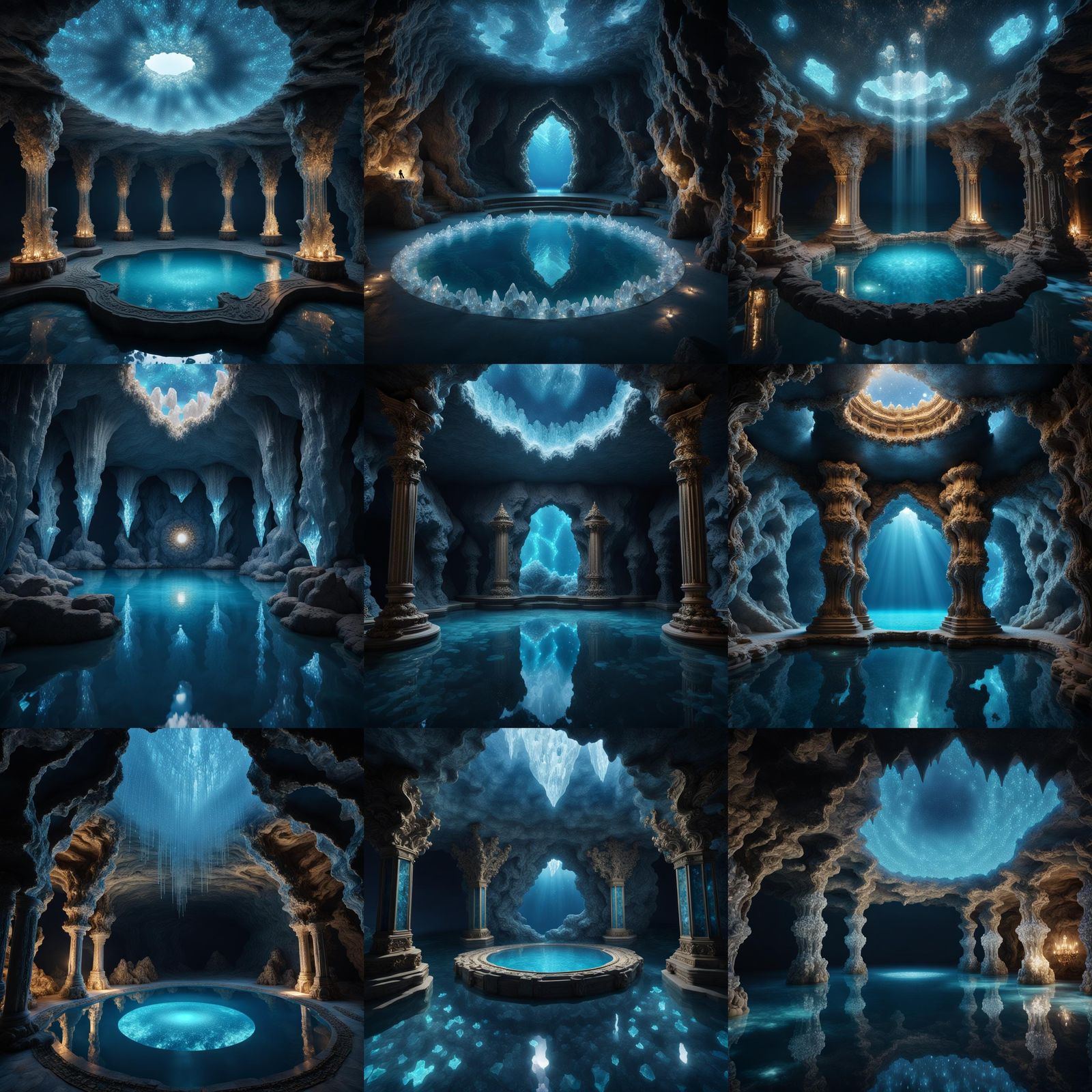 The Hidden Caves of Crystals - AI Generated Artwork - NightCafe Creator