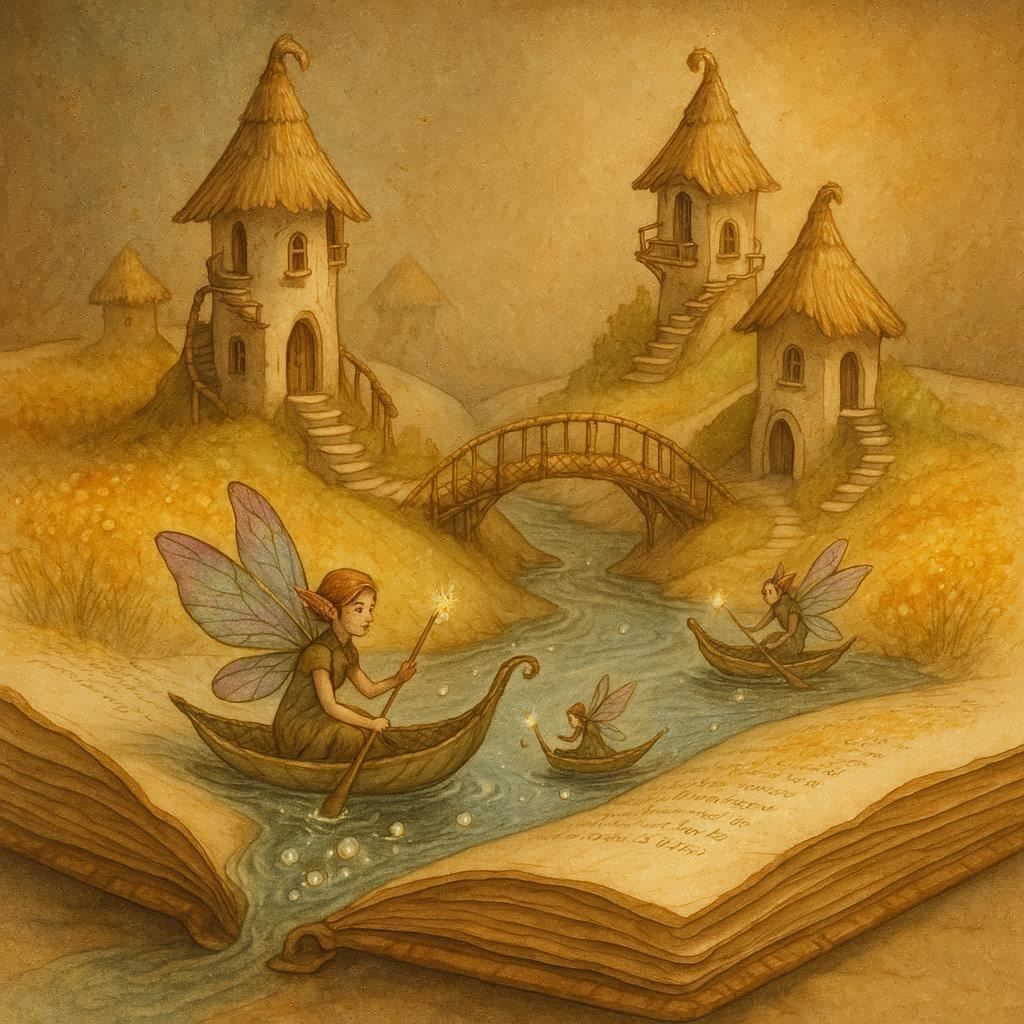 Book world of tiny elves