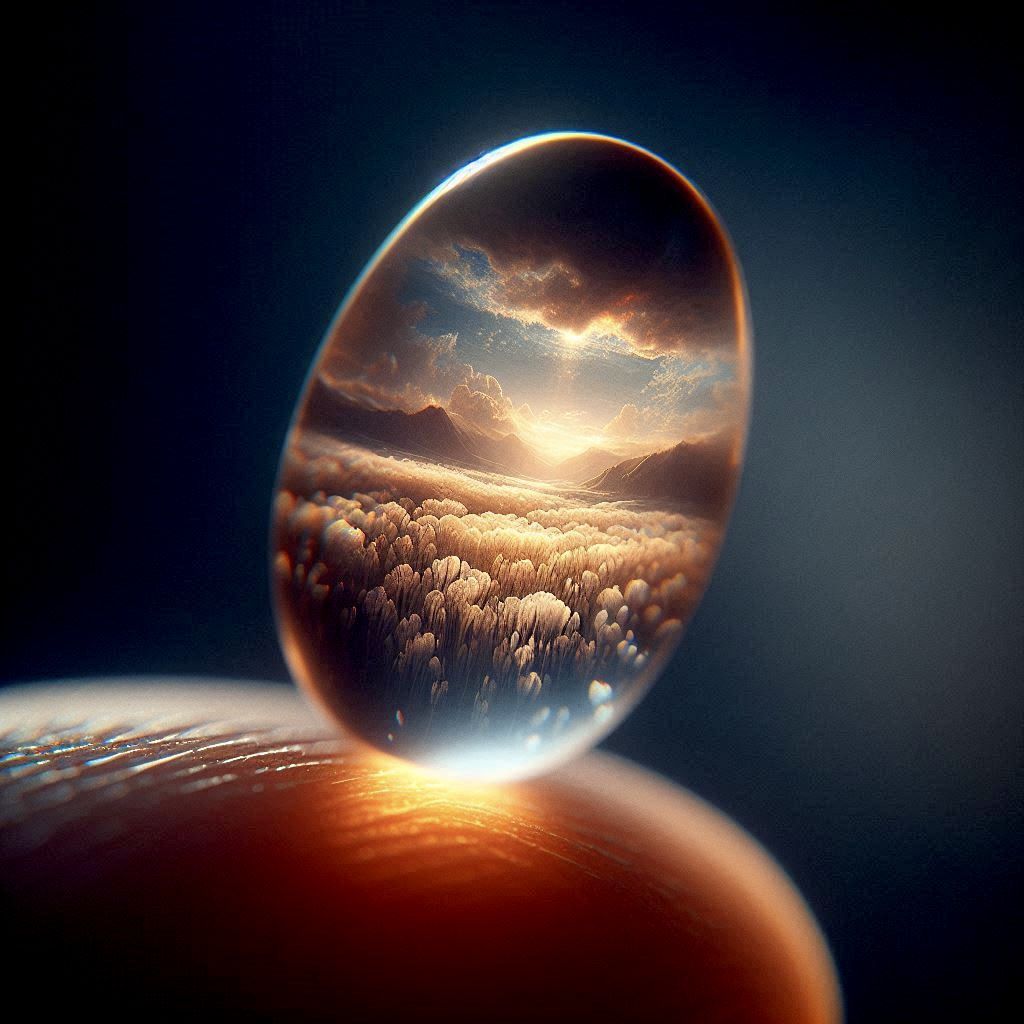 Landscape inside lentil.