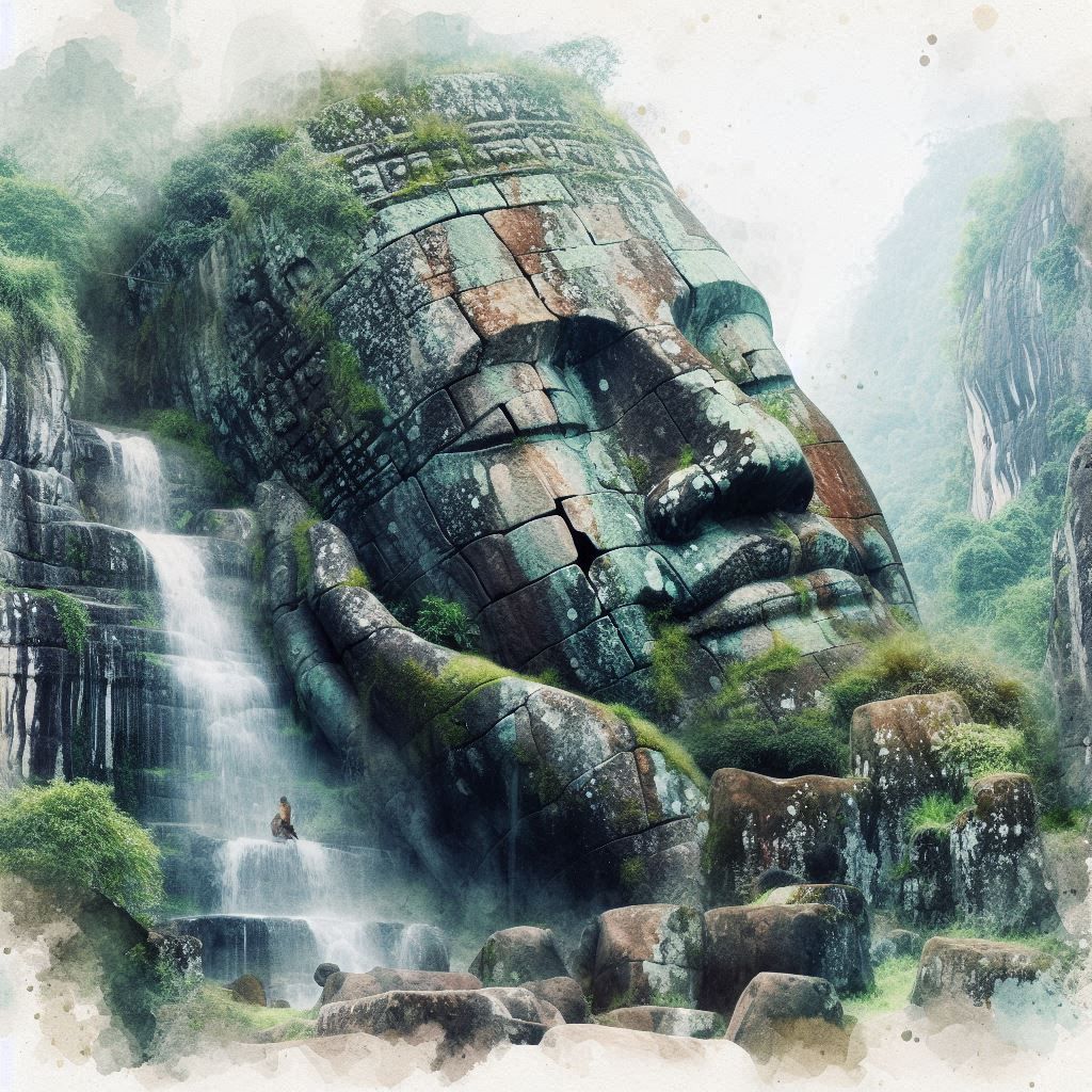 double exposure beautiful fantasy portrait landscape..