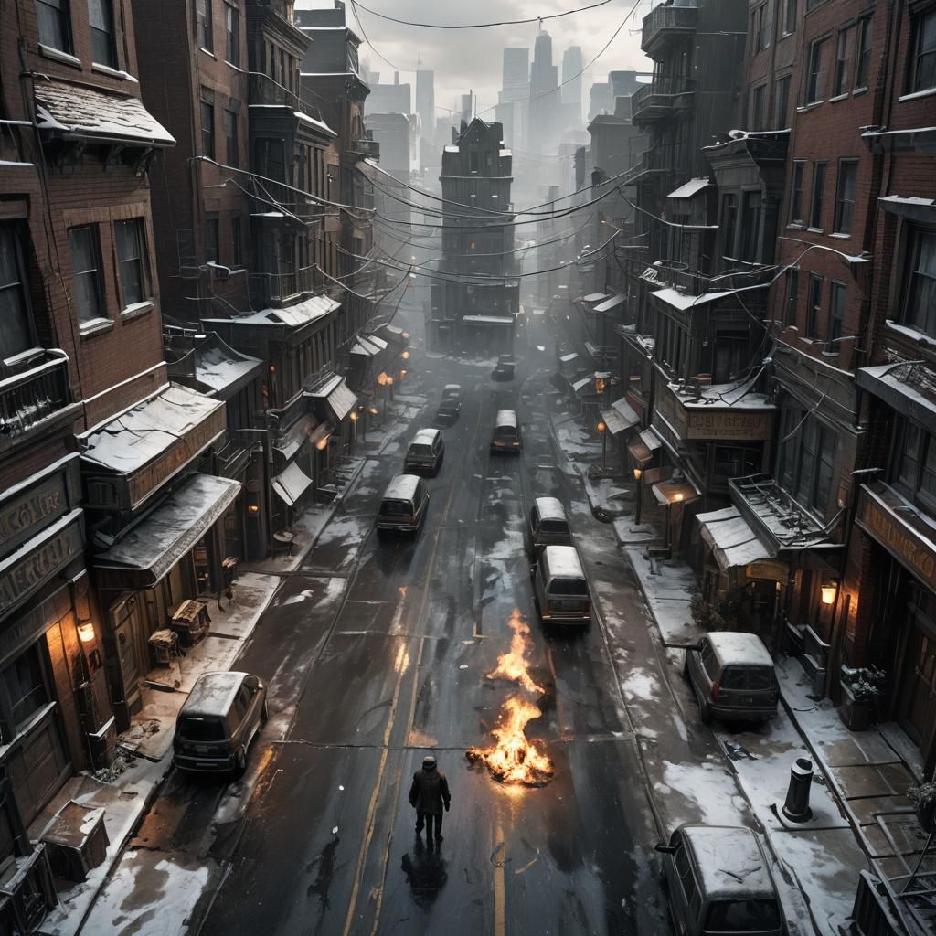 The world was cold and silent