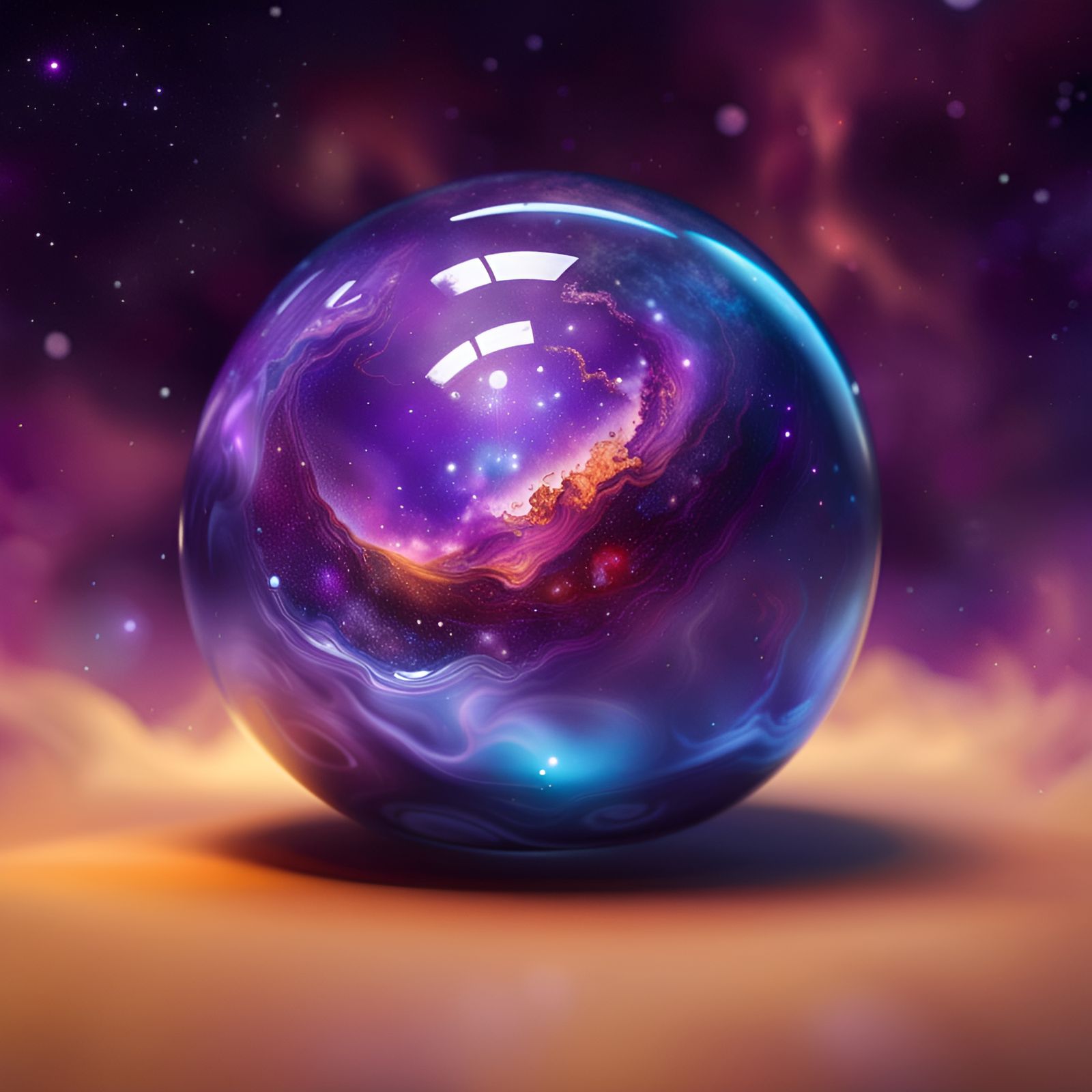 Radium Nebula in a Glass Sphere   by @Rick Towers