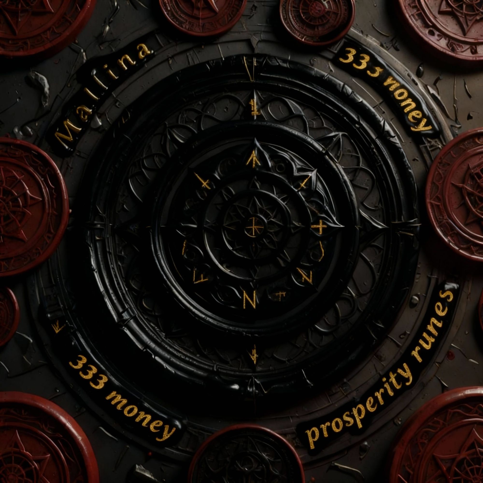 Black Wax seal goth vampire royal  Antique