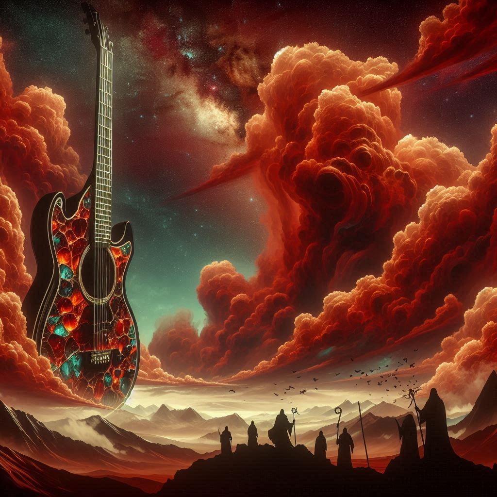 the great turtle-shell guitar in the other sky