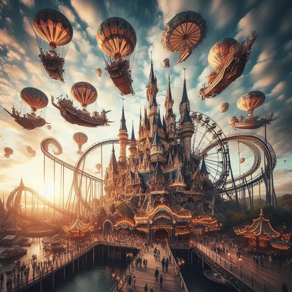 Futuristic Amusement Park