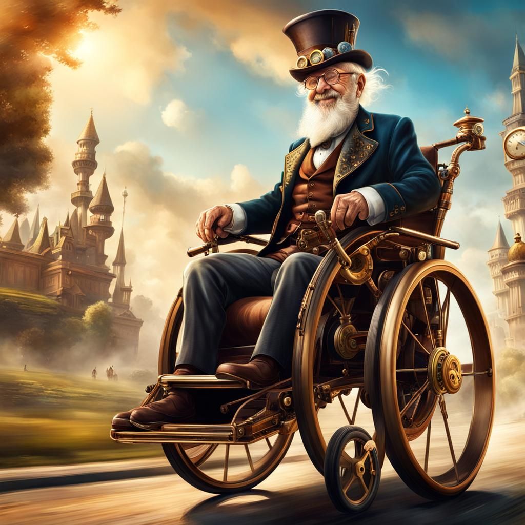 Steampunk old man  by @Roswarcus