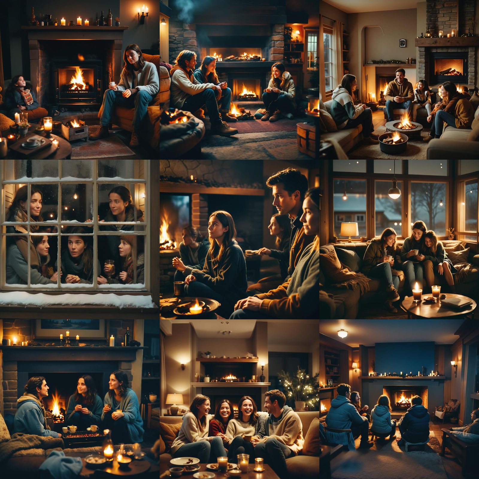 Cozy Night In: Warm Friends in Cinematic Style