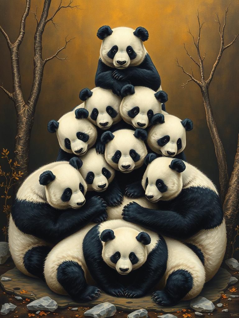 Panda-mid in Velvet Paint