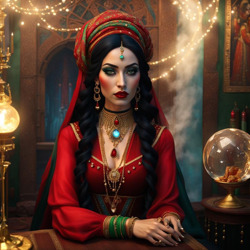 Gypsy fortune teller AI Generated Artwork NightCafe Creator