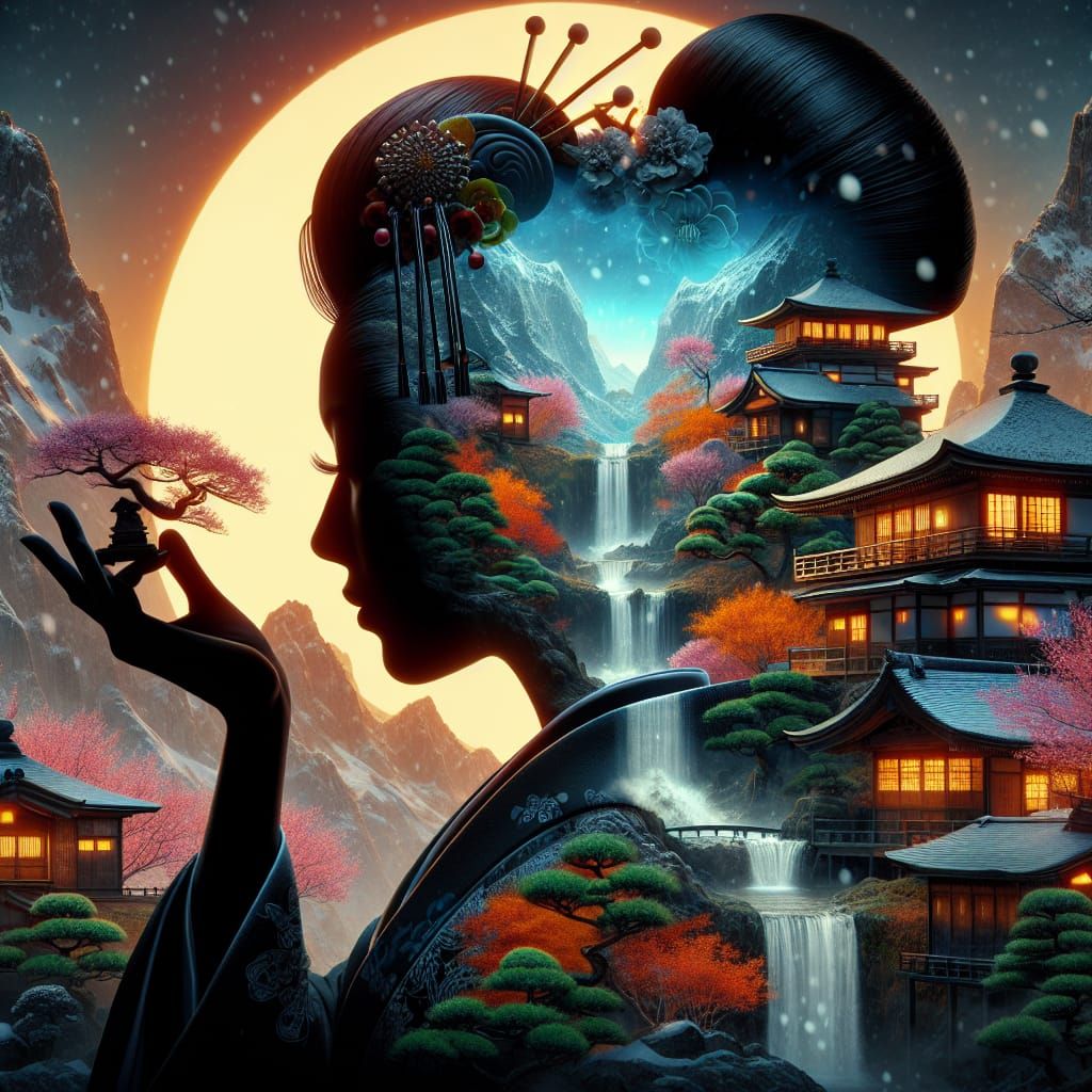 Double Exposure Geisha