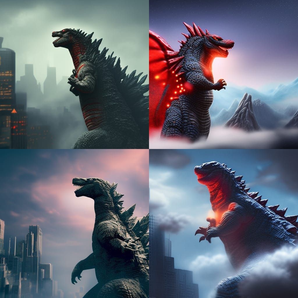 Godzilla - AI Generated Artwork - NightCafe Creator