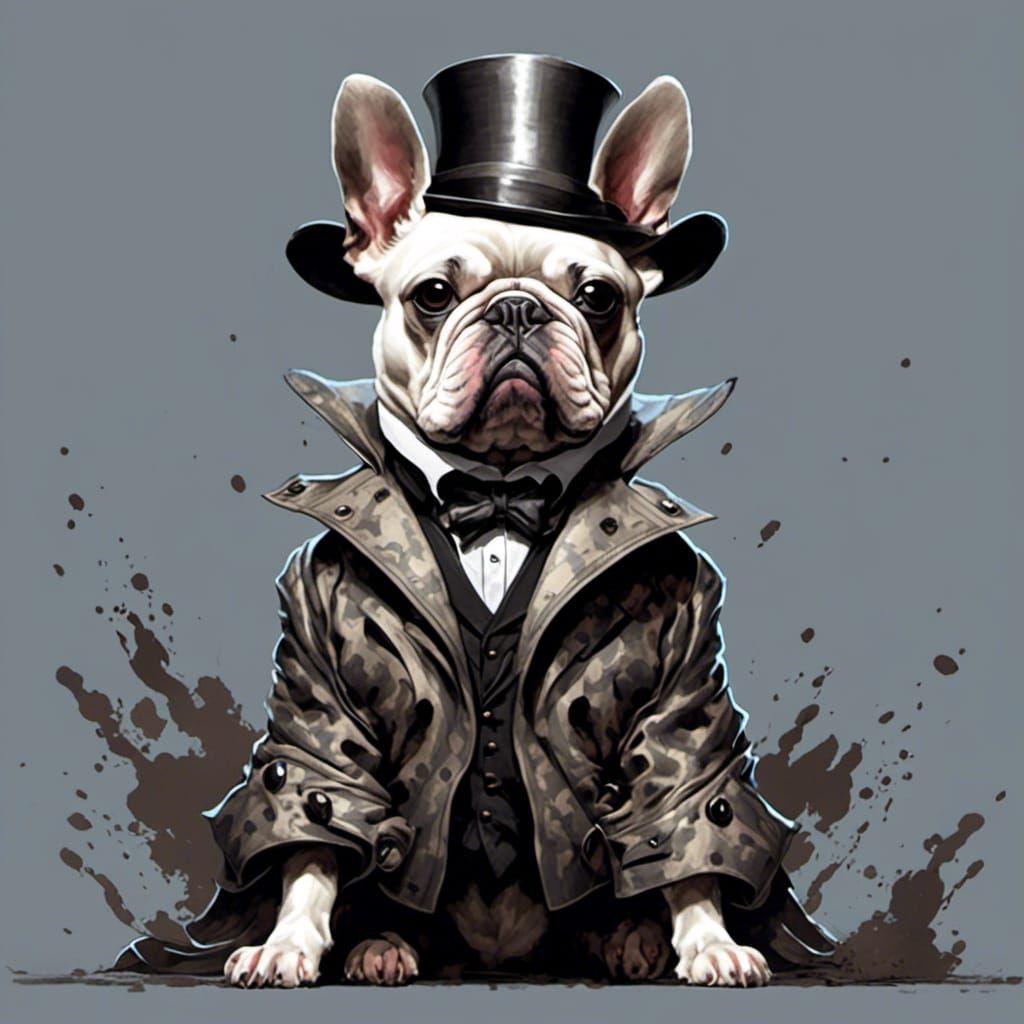 <lora:firey:1.0> a dog dressed as Rorschach, concept art, pa...