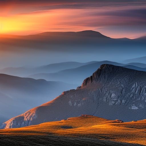 Sunrise over the mountains