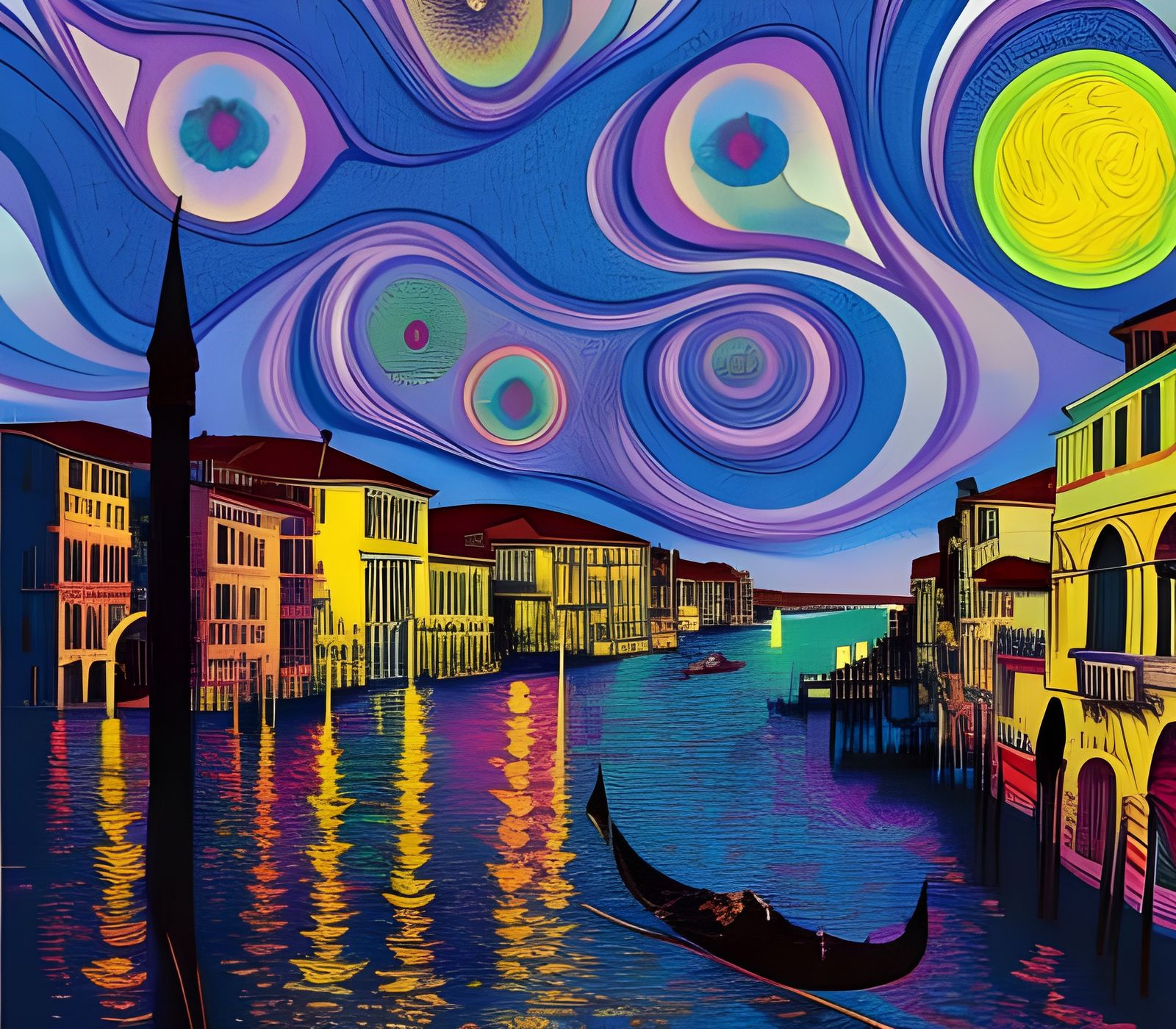 Psychedelic Starry Night.  by @Jarlan