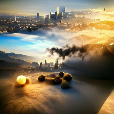 the desolation of smog over LA