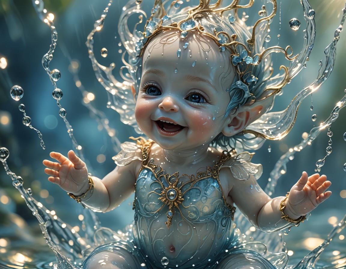 Happy Water Pixie  by @Amrita