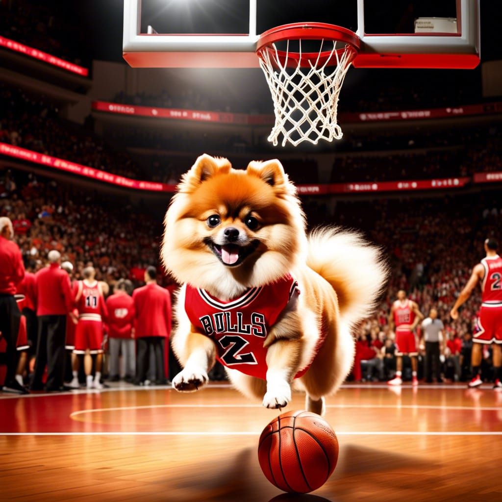 Is it Jordan? NO. Is it Rodman. NO. It's the Pomeranian   by @Gsmdi