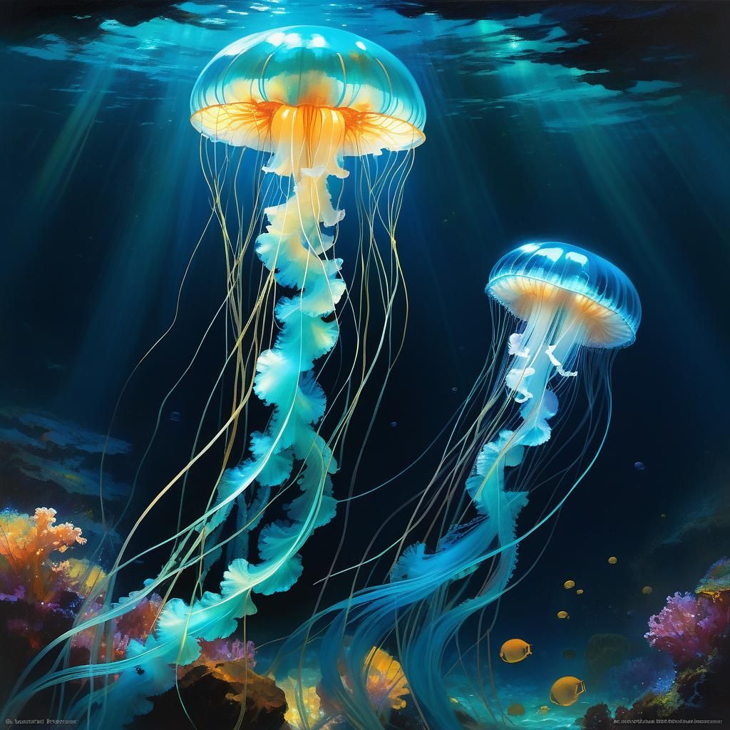 Jellyfish 2 - AI Generated Artwork - NightCafe Creator