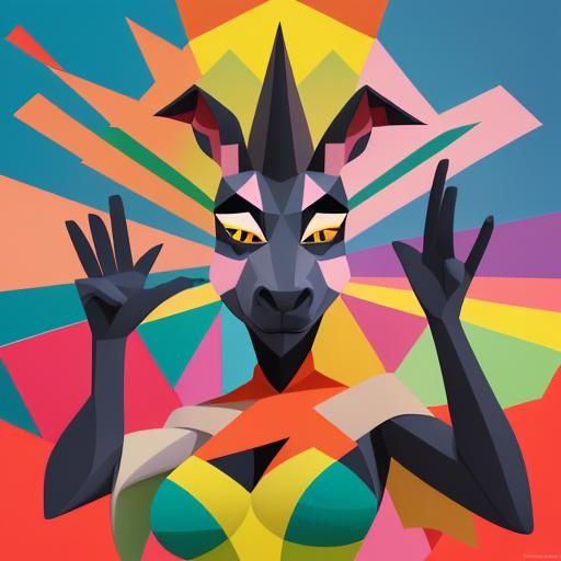 Colorful donkey character