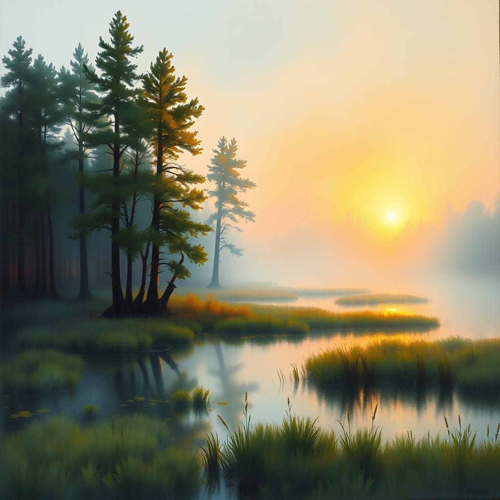 Swamp Sunrise  by @medragon