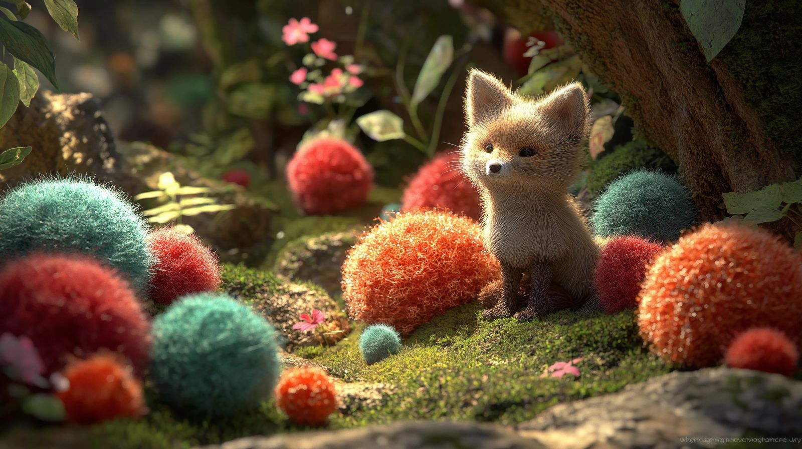 Whimsical Pom-Pom Woods