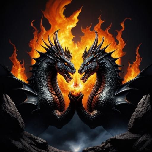 3D dragon: sharp focus: photorealistic, hyperdetailed, intense ...