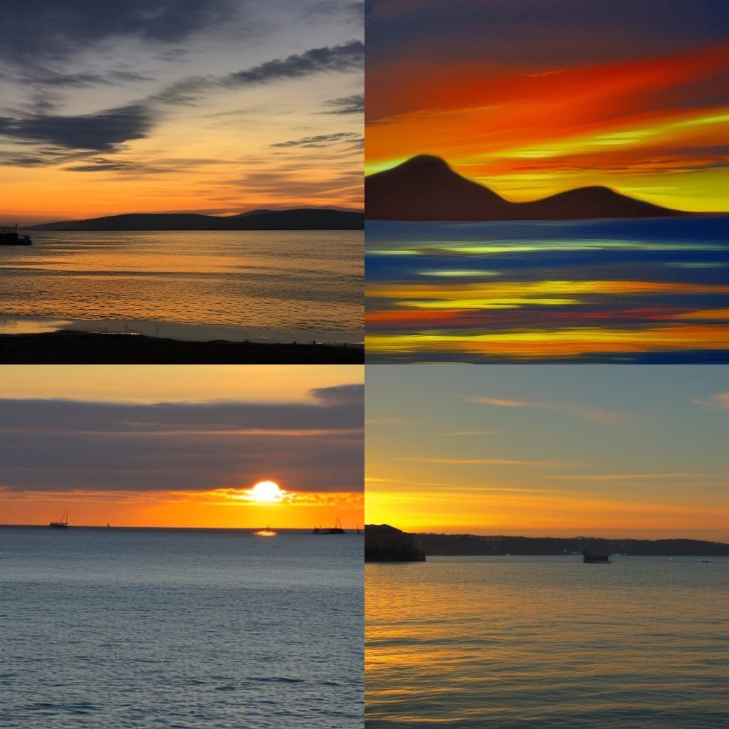 Sunset over the bay