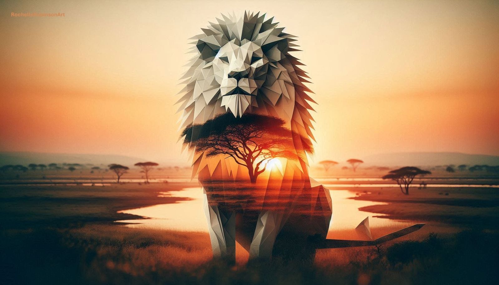 A Lion - Origami Art