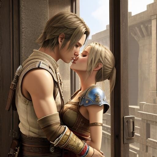 The kiss in Final Fantasy XII style