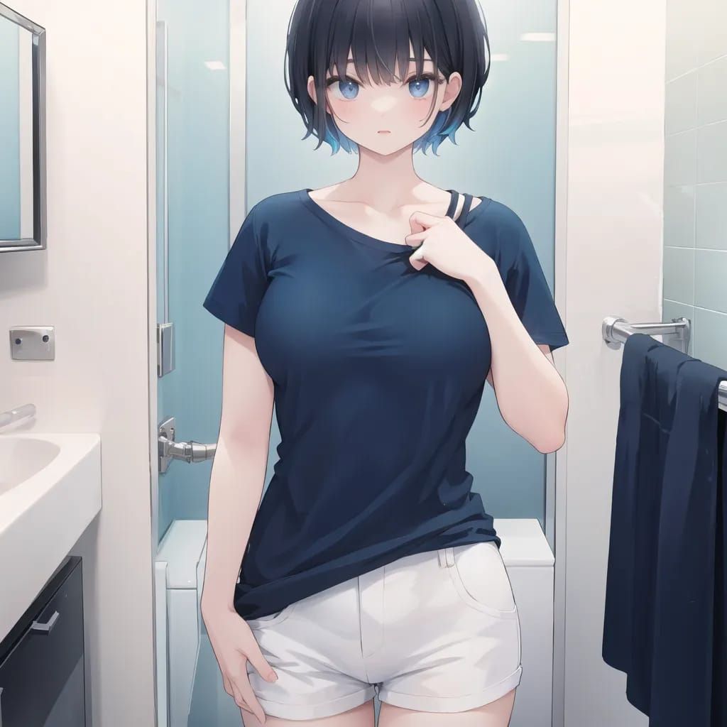 Moon in the bathroom