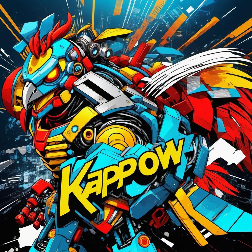 “Kapow” coolness! Cyber mech rooster robot superhero - AI Generated ...