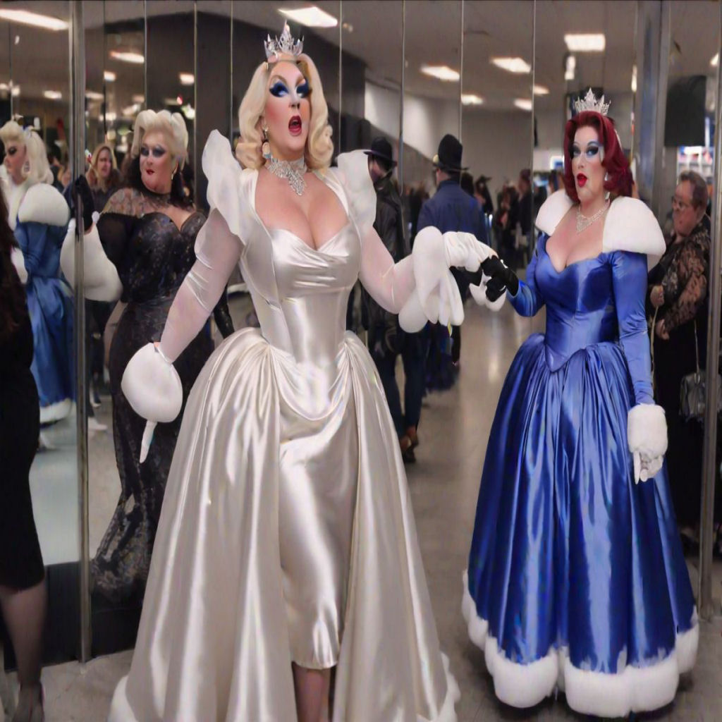 Drag Queen Ice Hockey Supporters for Toronto Maple Leafs at Scotiabank Arena