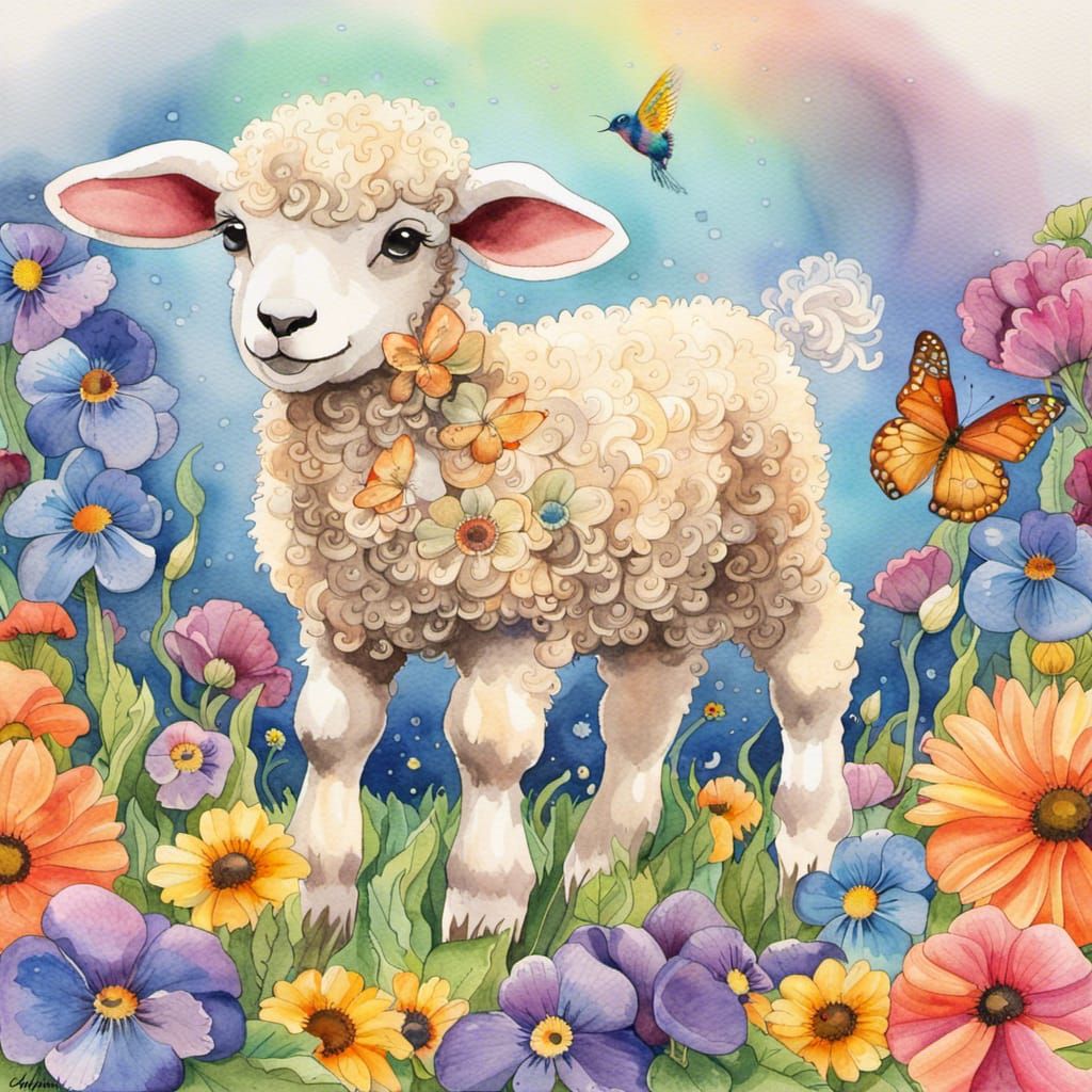 The Little Lamb 🐑 - AI Generated Artwork - NightCafe Creator