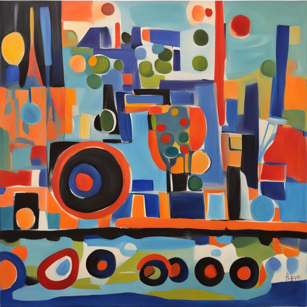 Painting inspired by Shirley Jaffe