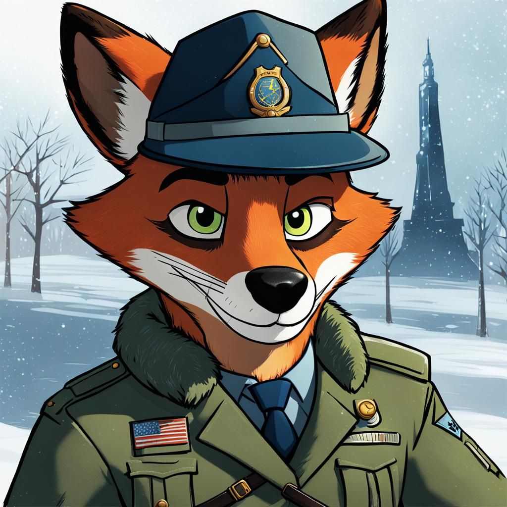 Nick Wilde Cold War Soldier  by @TrainToon