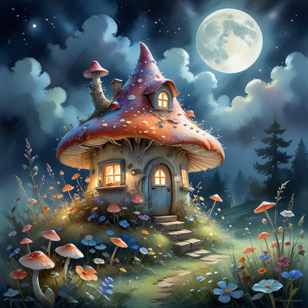 Mushroom House  by @Alfred Stephens