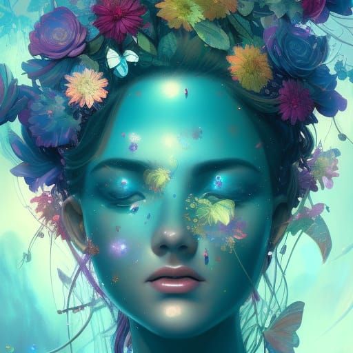 flower lady - AI Generated Artwork - NightCafe Creator