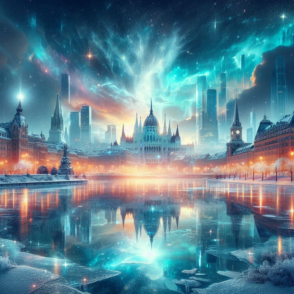 Paysage aurore boréale