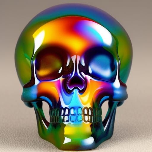 Beautiful cosmic glass skull