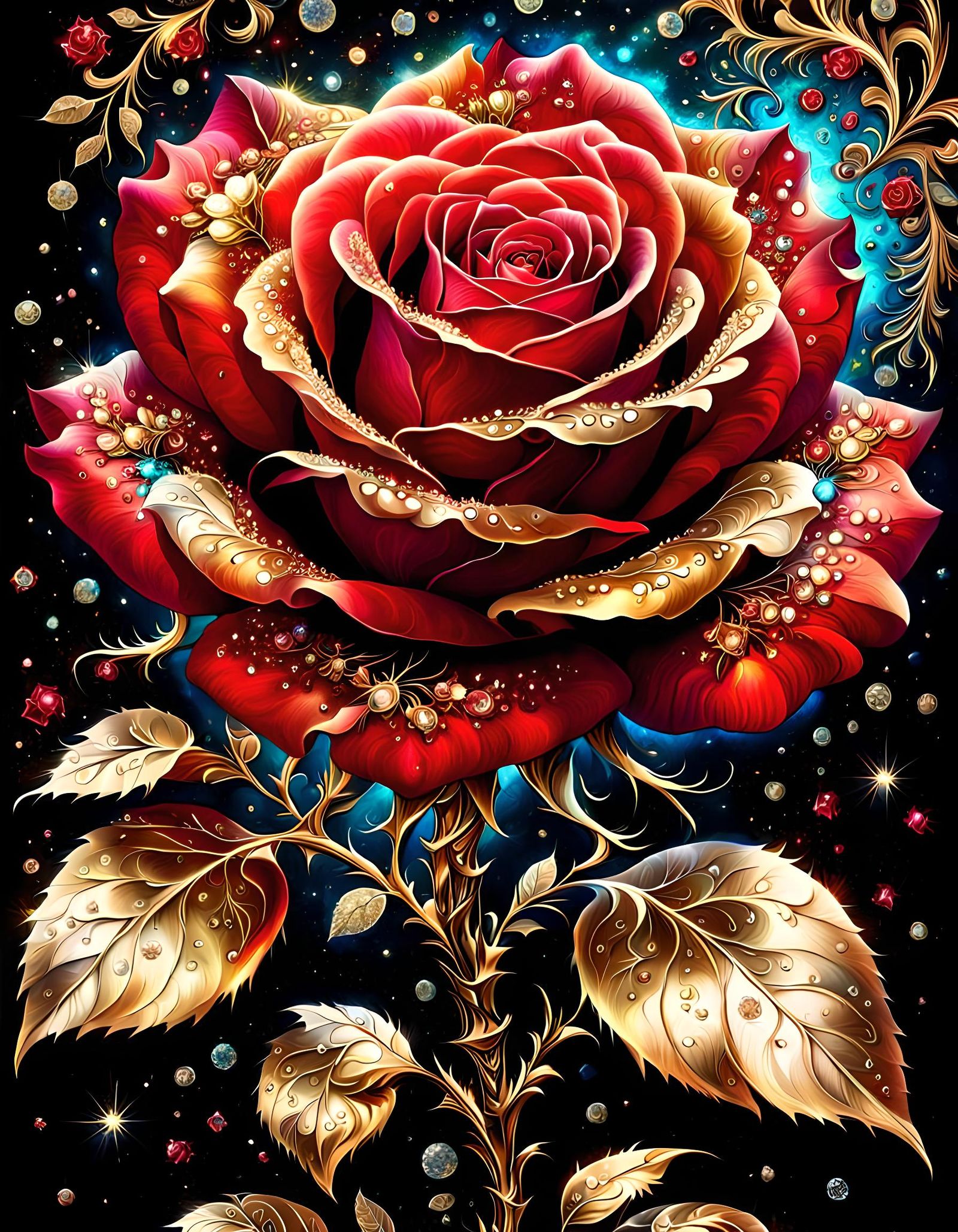 Red red rose  by @Chantal-Rose