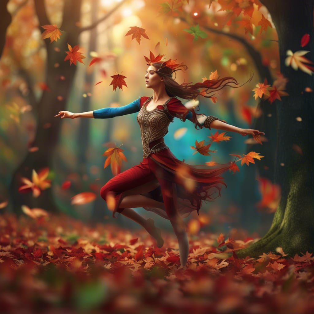 Autumn dancers - AI Generated Artwork - NightCafe Creator