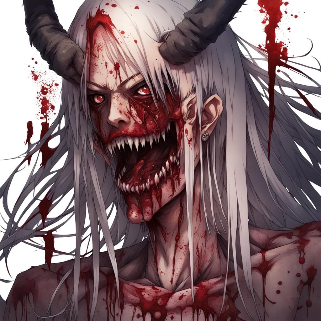 A horrific bloody monster- - AI Generated Artwork - NightCafe Creator