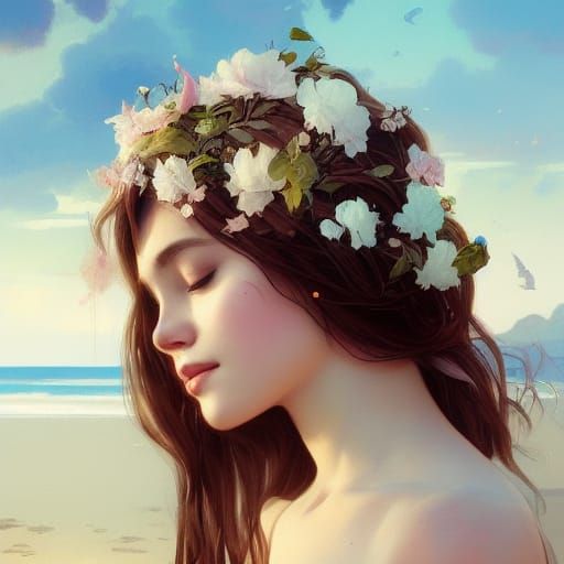 Girl-by-the-Ocean-Shores